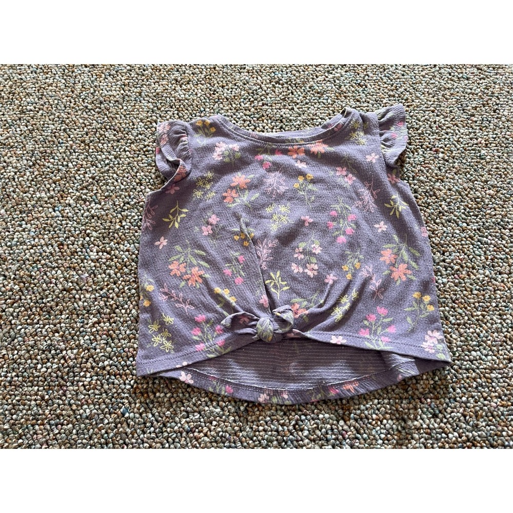 Jumping Beans Girls Purple Flower Top 12M